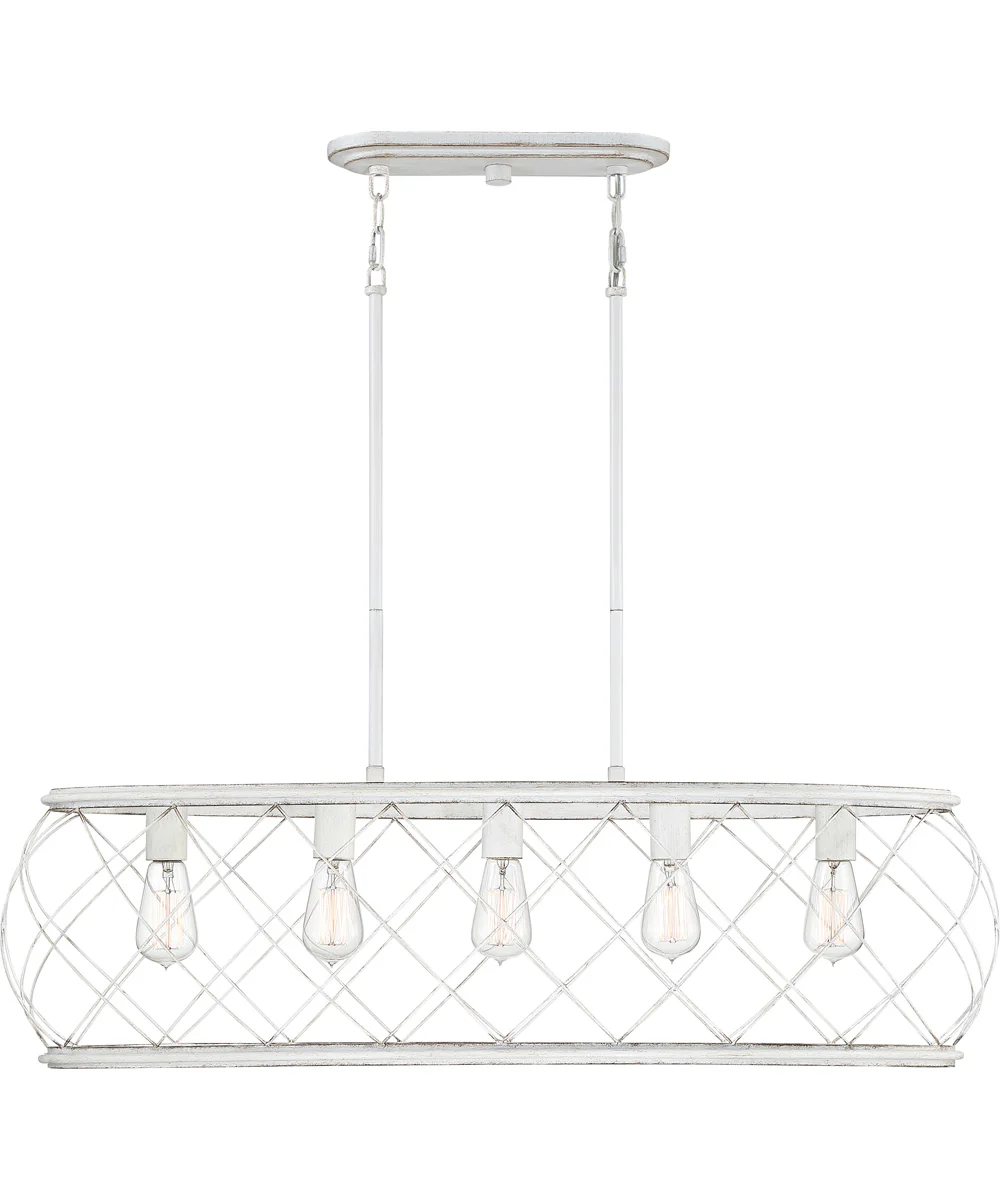 Dury 5-light Island Light Antique White - Image 4
