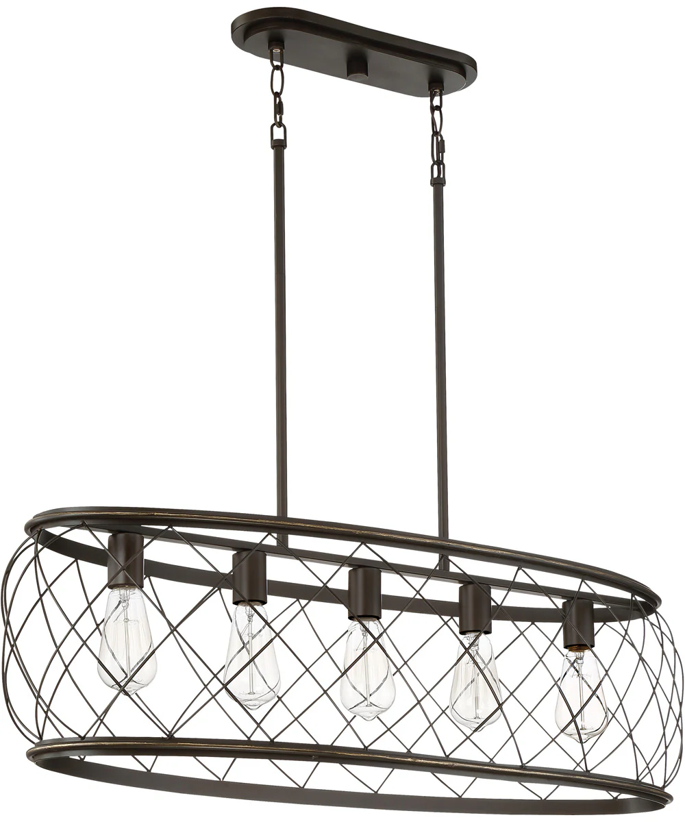 Dury 5-light Island Light Palladian Bronze - Image 3