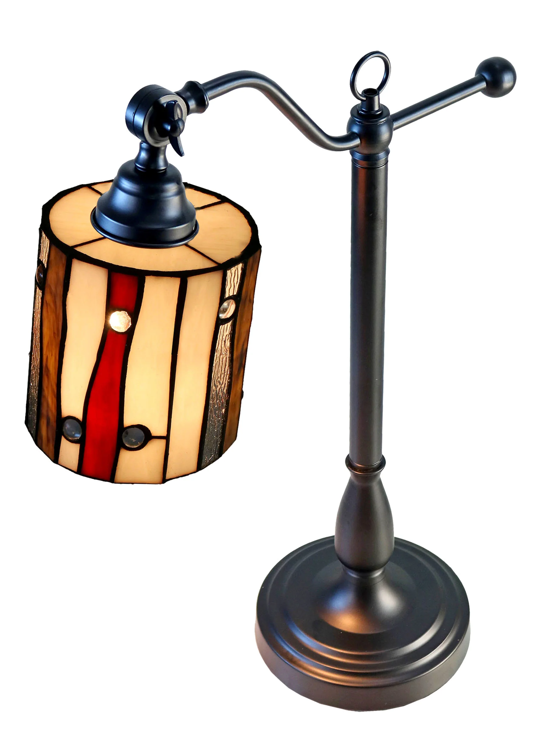 El Anza 24 Inch Tall Handmade Tiffany Desk Lamp - Image 3