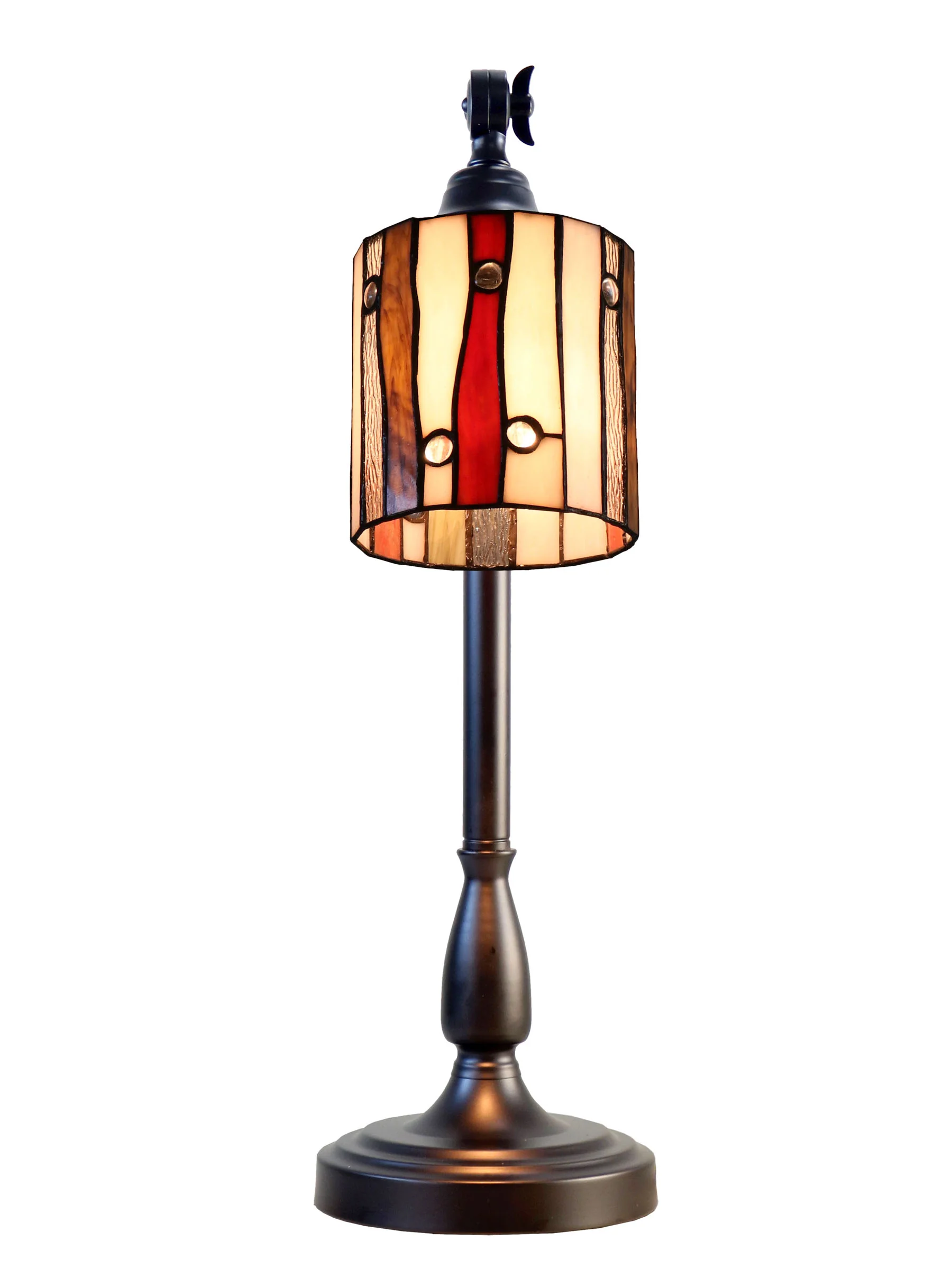El Anza 24 Inch Tall Handmade Tiffany Desk Lamp - Image 4