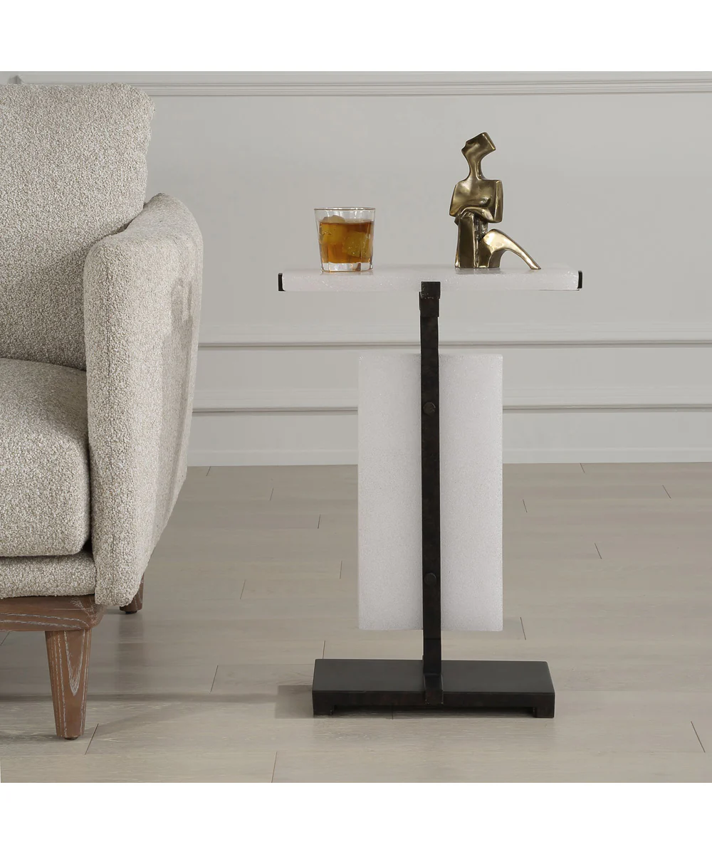 Elements Bubble Glass Accent Table - Image 2