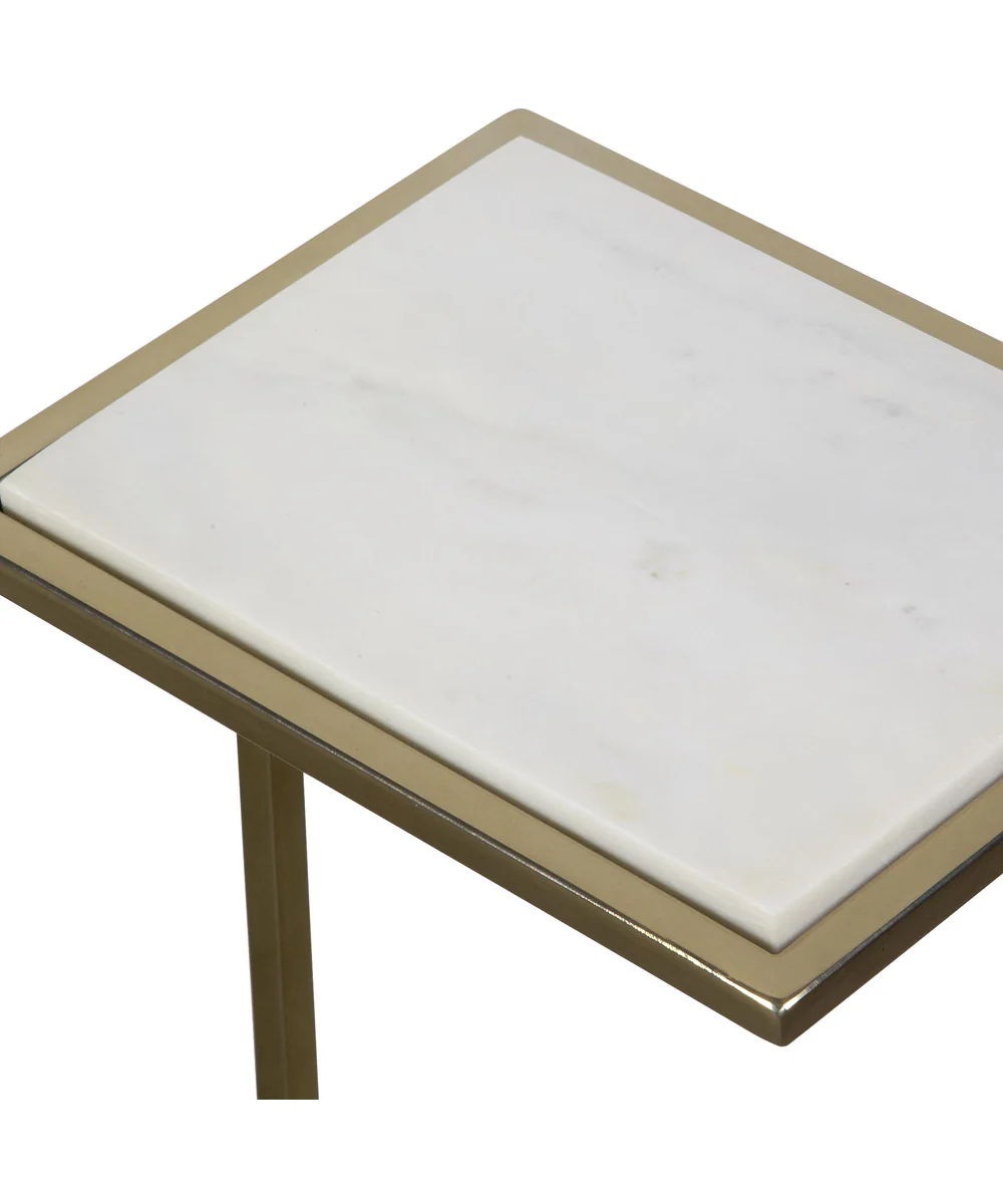 Elevate White Marble Drink Table - Image 4