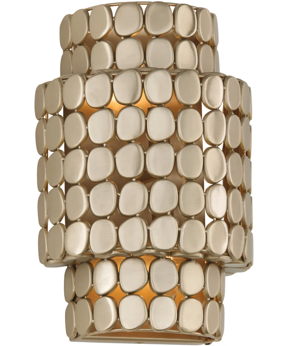 Eliana 2-Light Sconce Champagne Brass