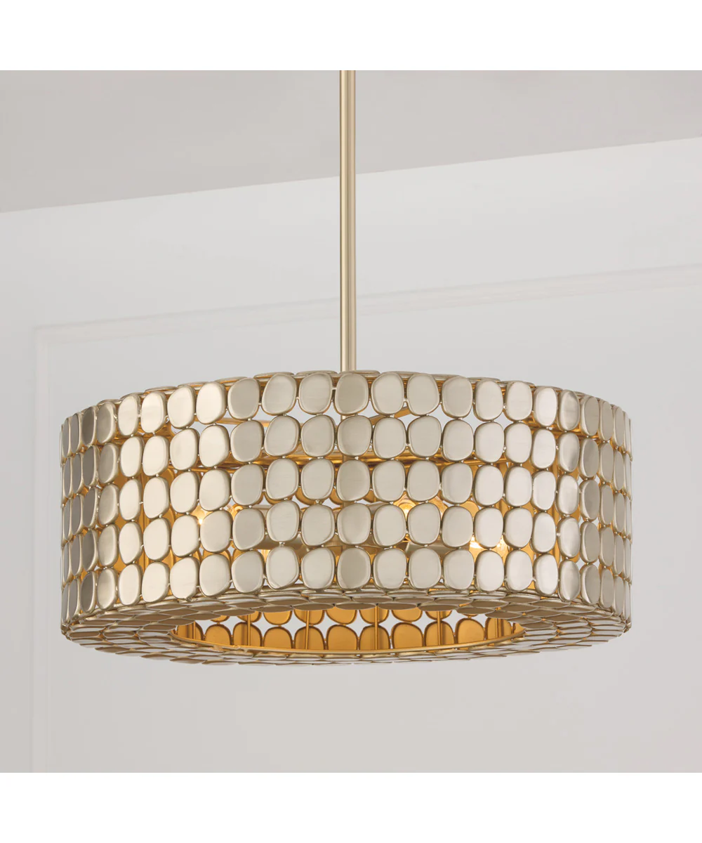 Eliana 4-Light Pendant Champagne Brass - Image 2