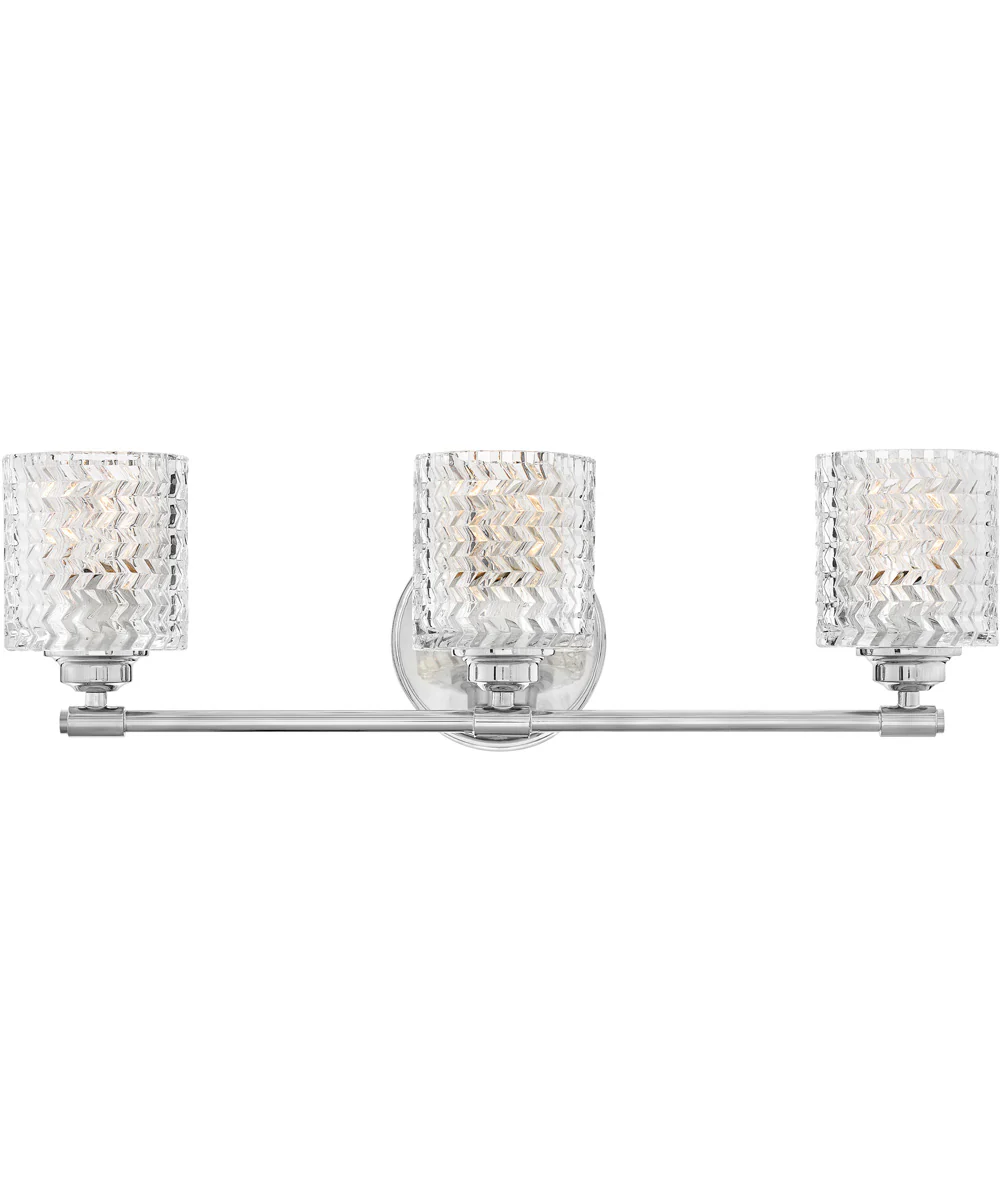 Elle 3-Light Vanity in Chrome