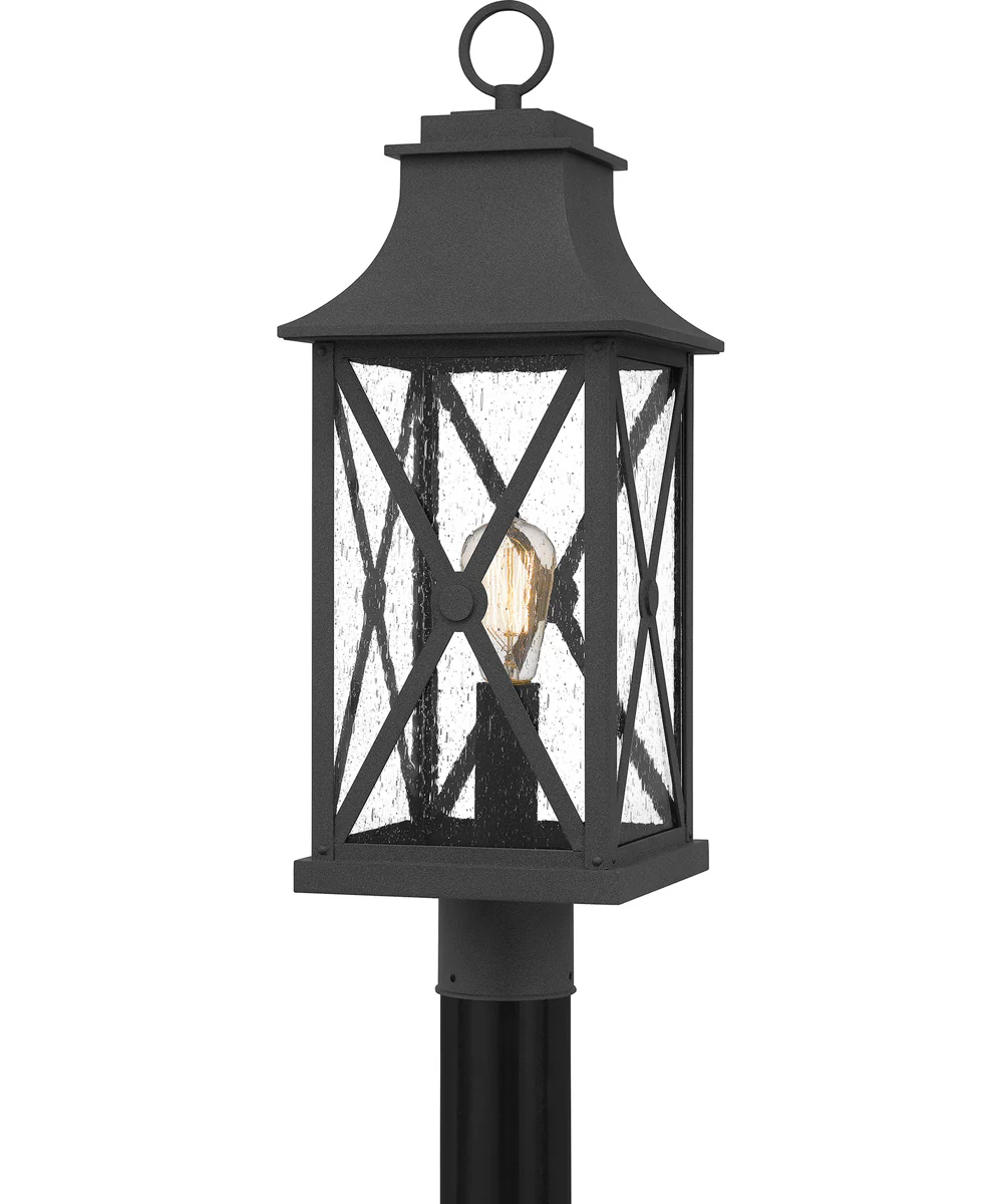 Ellerbee Large 1-light Outdoor Post Light  Coastal Armour Aluminum Mottled Black - Image 2