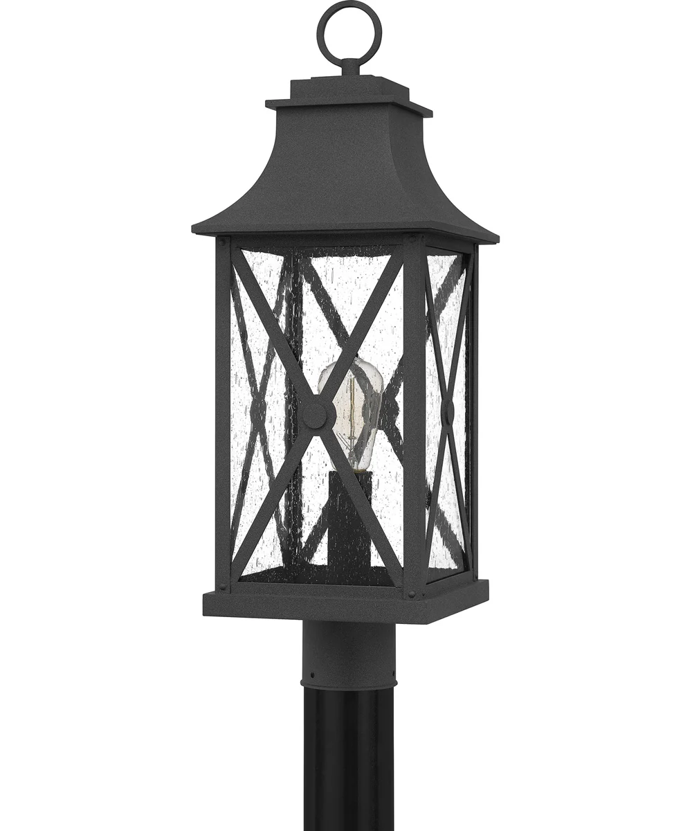 Ellerbee Large 1-light Outdoor Post Light  Coastal Armour Aluminum Mottled Black - Image 3