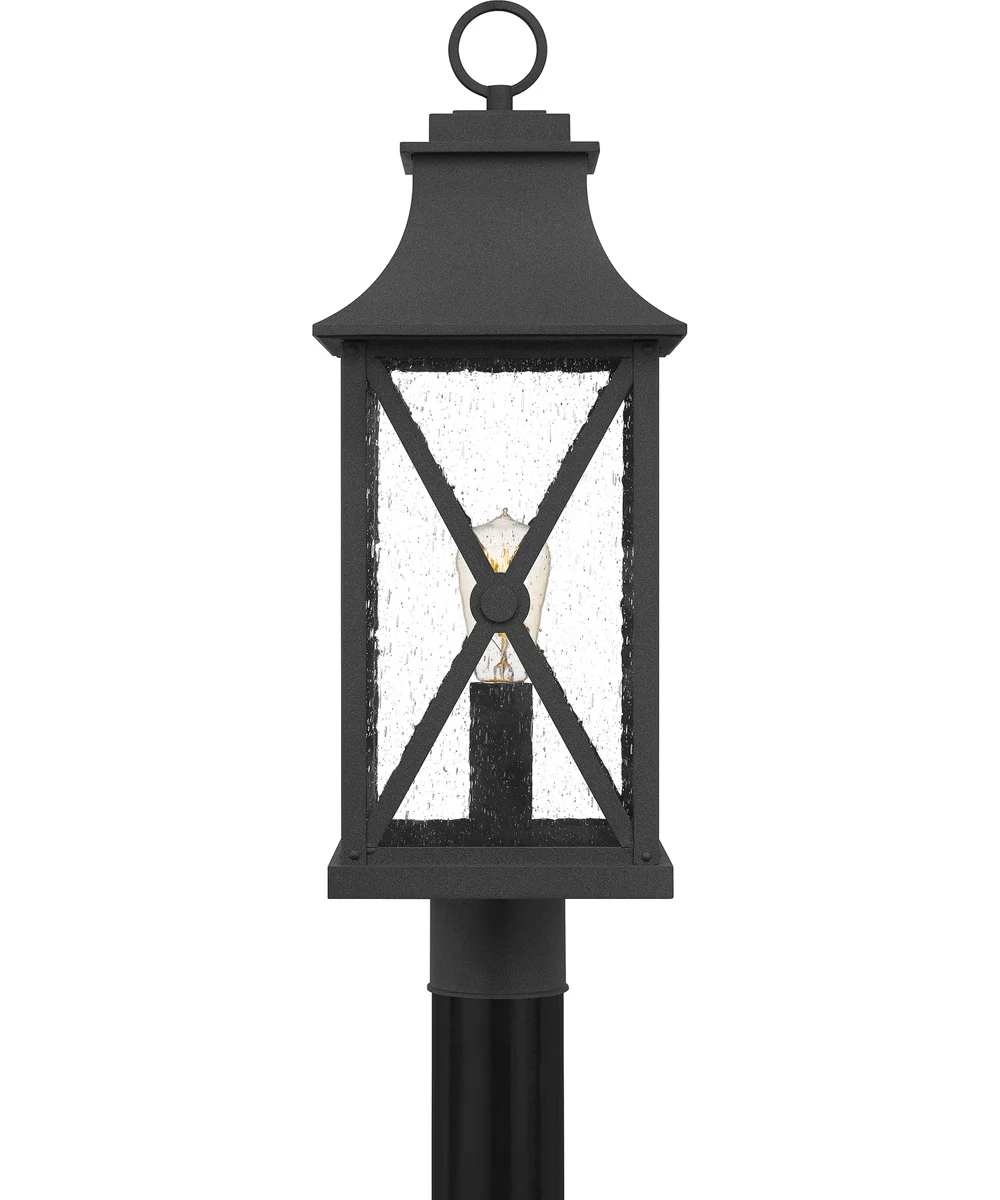 Ellerbee Large 1-light Outdoor Post Light  Coastal Armour Aluminum Mottled Black - Image 4