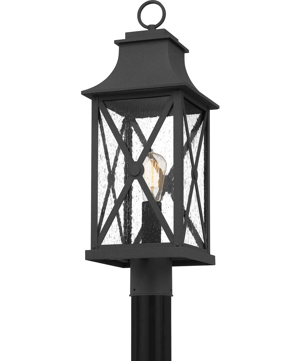 Ellerbee Large 1-light Outdoor Post Light  Coastal Armour Aluminum Mottled Black - Image 5