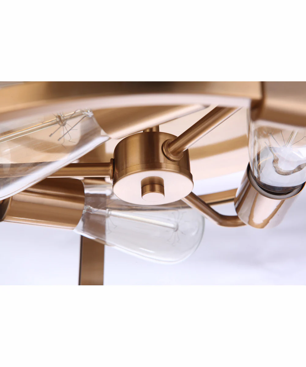 Elliot 3-Light Flush Mount Satin Brass - Image 8