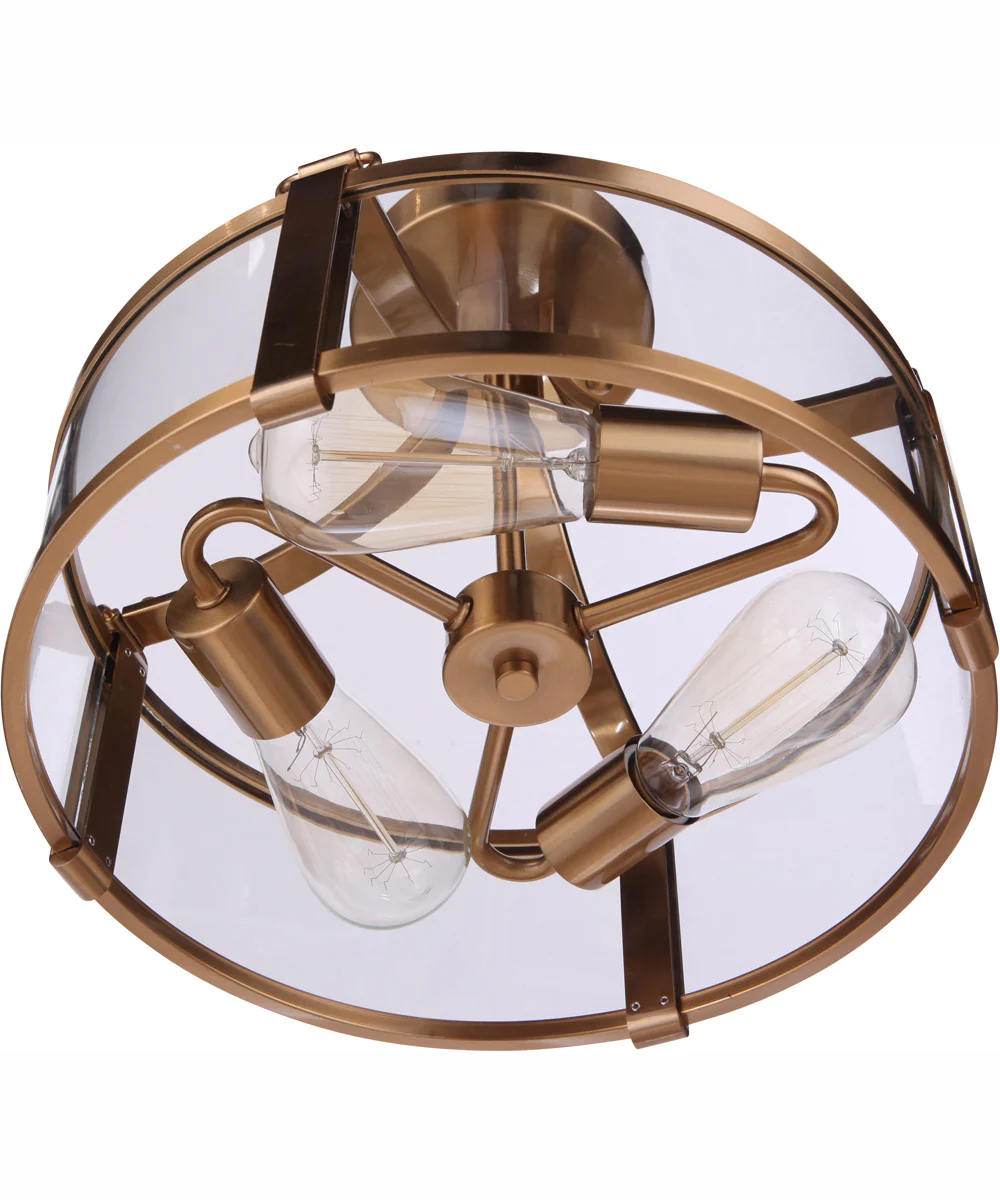 Elliot 3-Light Semi Flush Satin Brass - Image 5