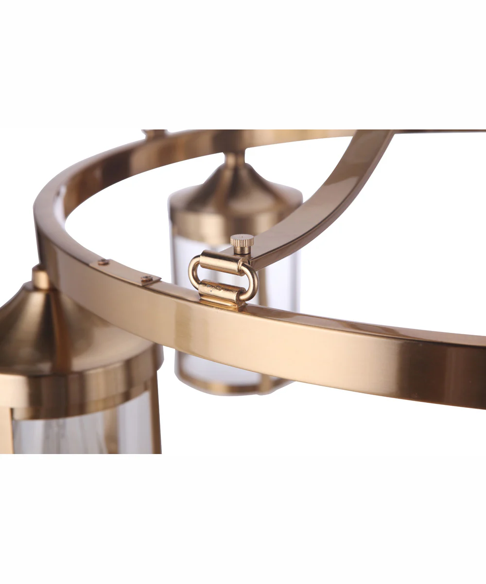 Elliot 5-Light Chandelier Satin Brass - Image 10