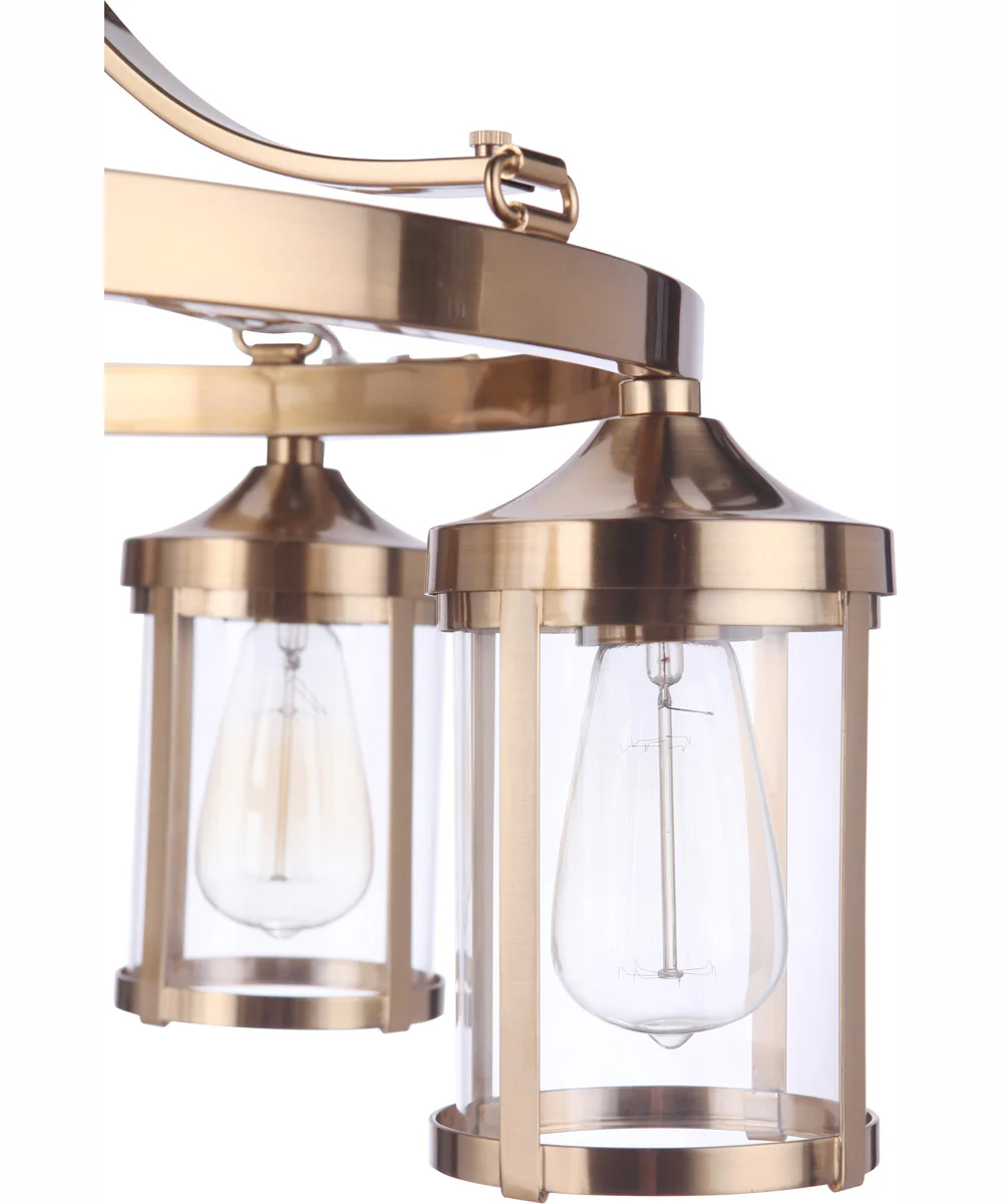 Elliot 5-Light Chandelier Satin Brass - Image 3