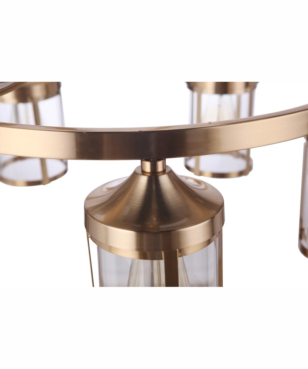 Elliot 5-Light Chandelier Satin Brass - Image 9