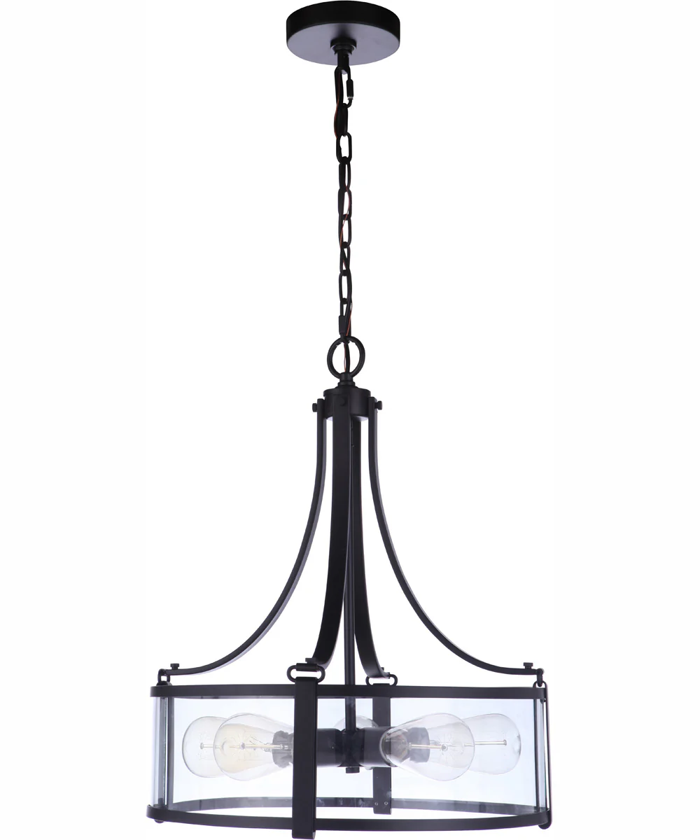 Elliot 5-Light Pendant Flat Black - Image 3