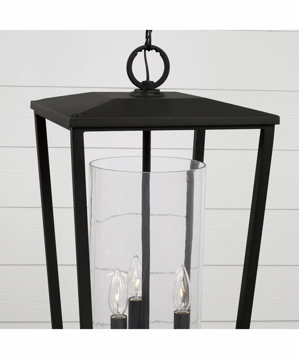 Elliott 3-Light Outdoor Hanging-Lantern Rain or Shine - Black - Image 3