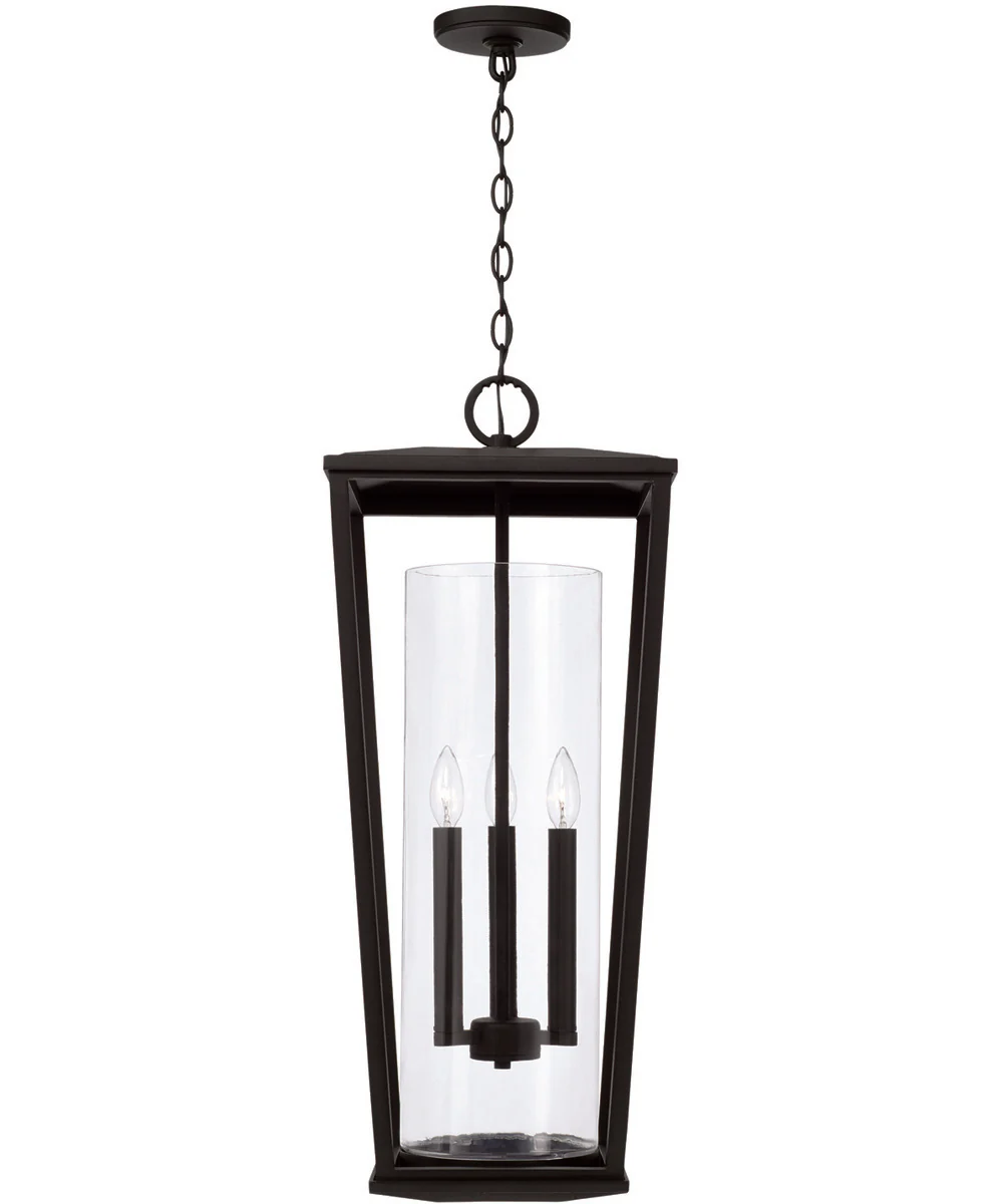Elliott 3-Light Outdoor Hanging-Lantern Rain or Shine - Black - Image 4