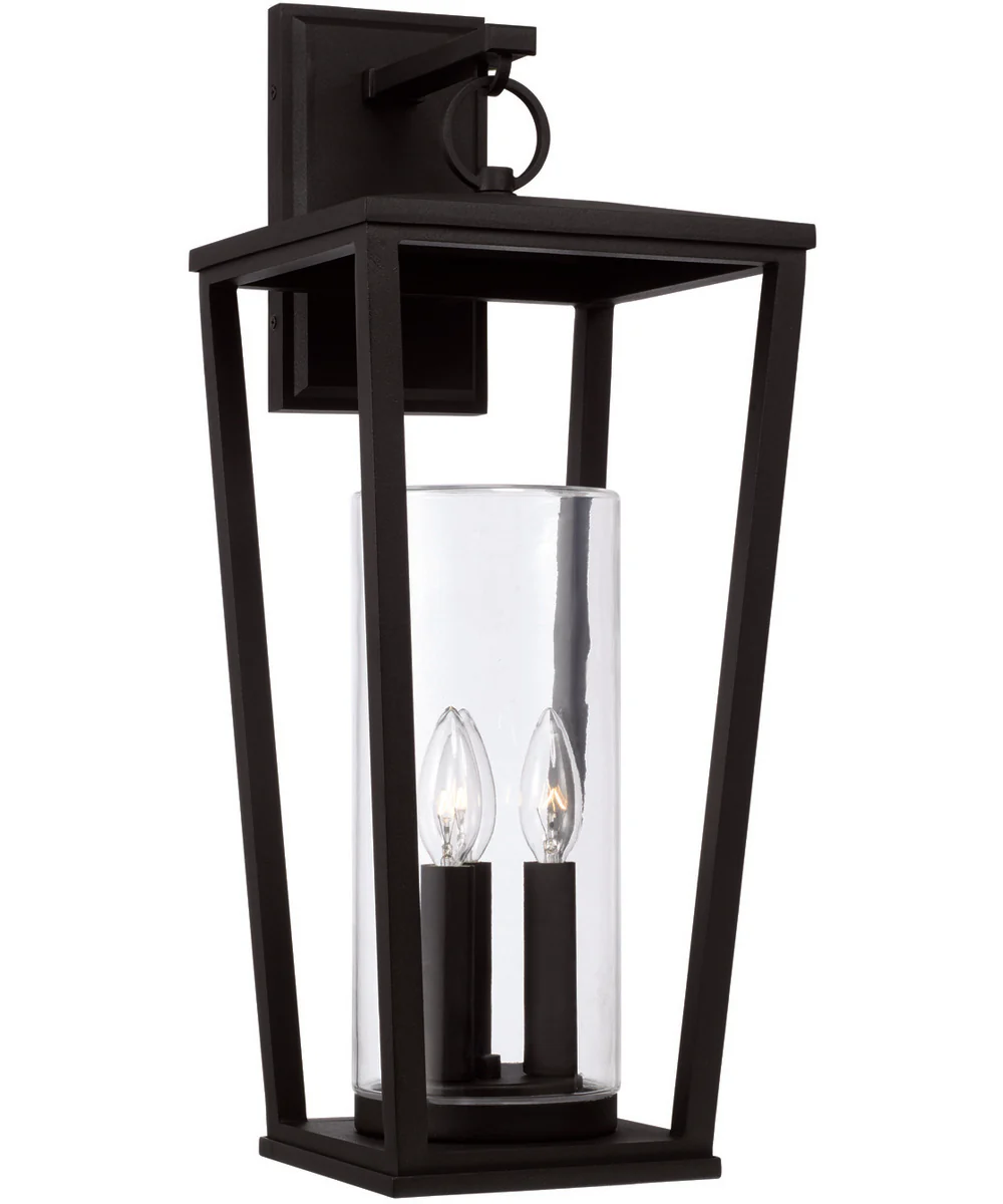 Elliott 3-Light Outdoor Wall-Lantern Rain or Shine - Black