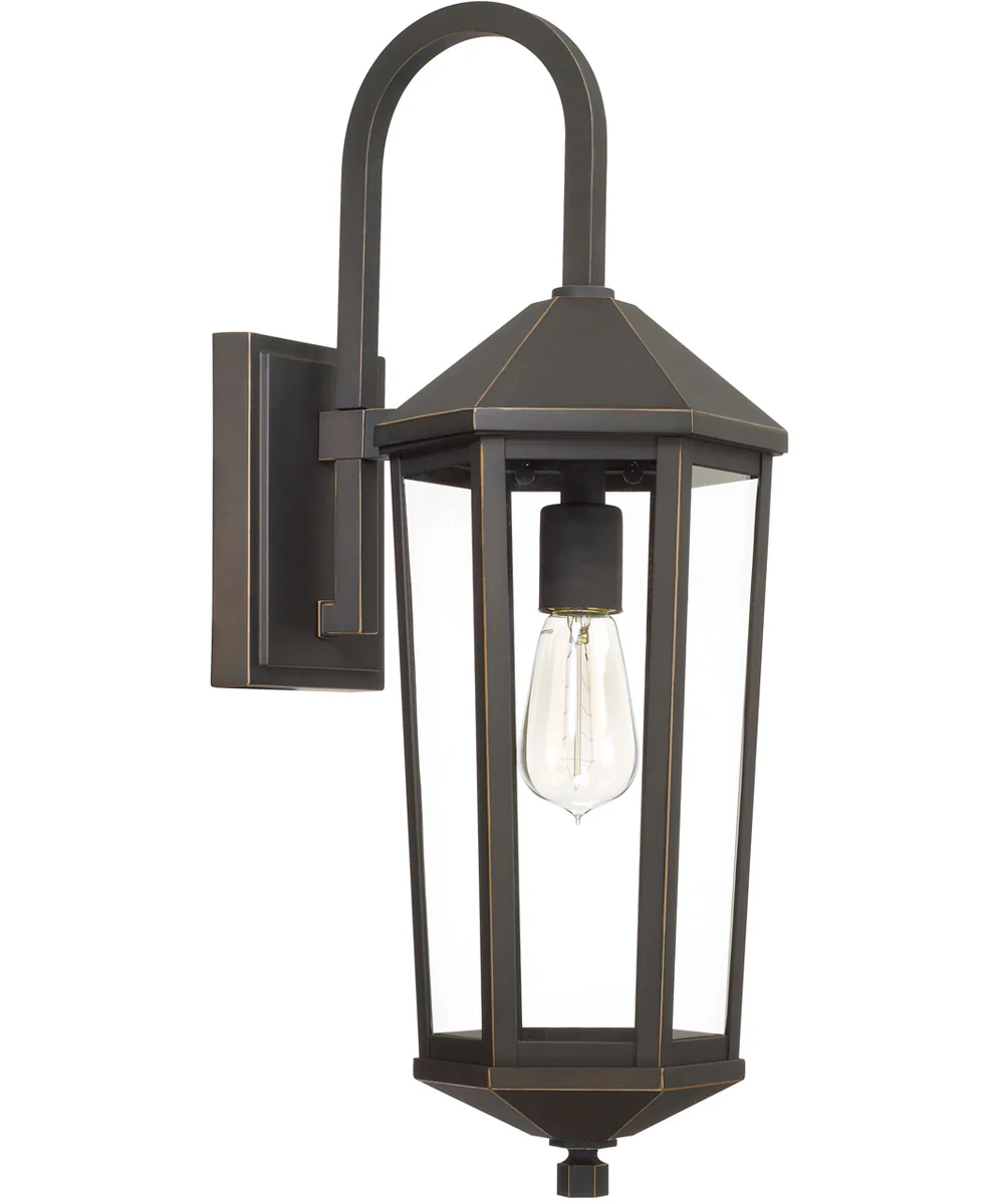Ellsworth 1-Light Outdoor Wall Mount Rain or Shine - Oiled Bronze with Clear Glass