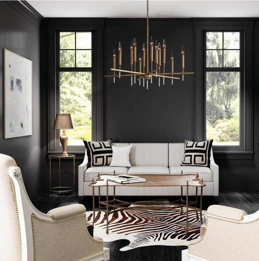 Elora 12-Light Chandelier Matte Brass - Image 3
