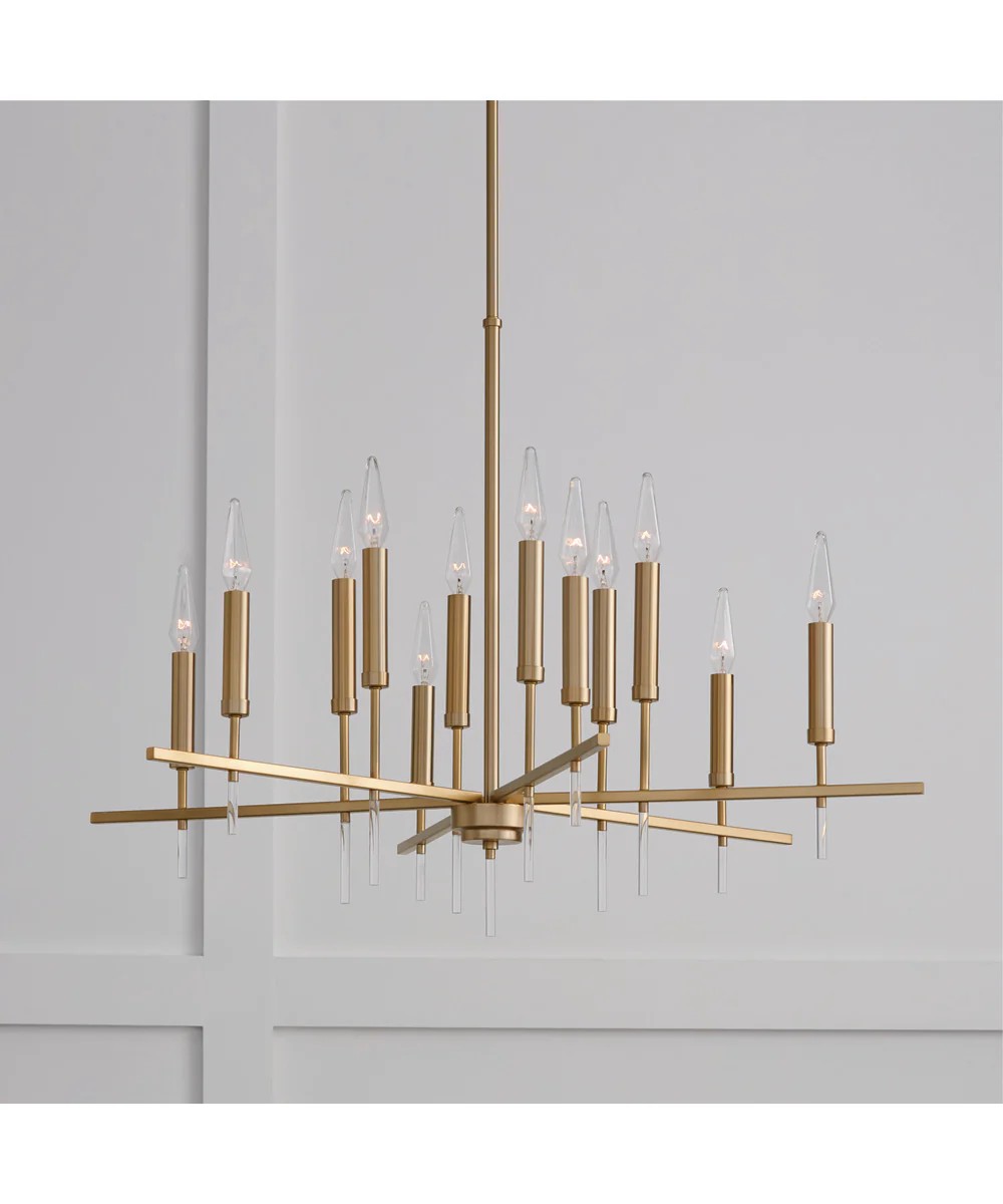 Elora 12-Light Chandelier Matte Brass - Image 7