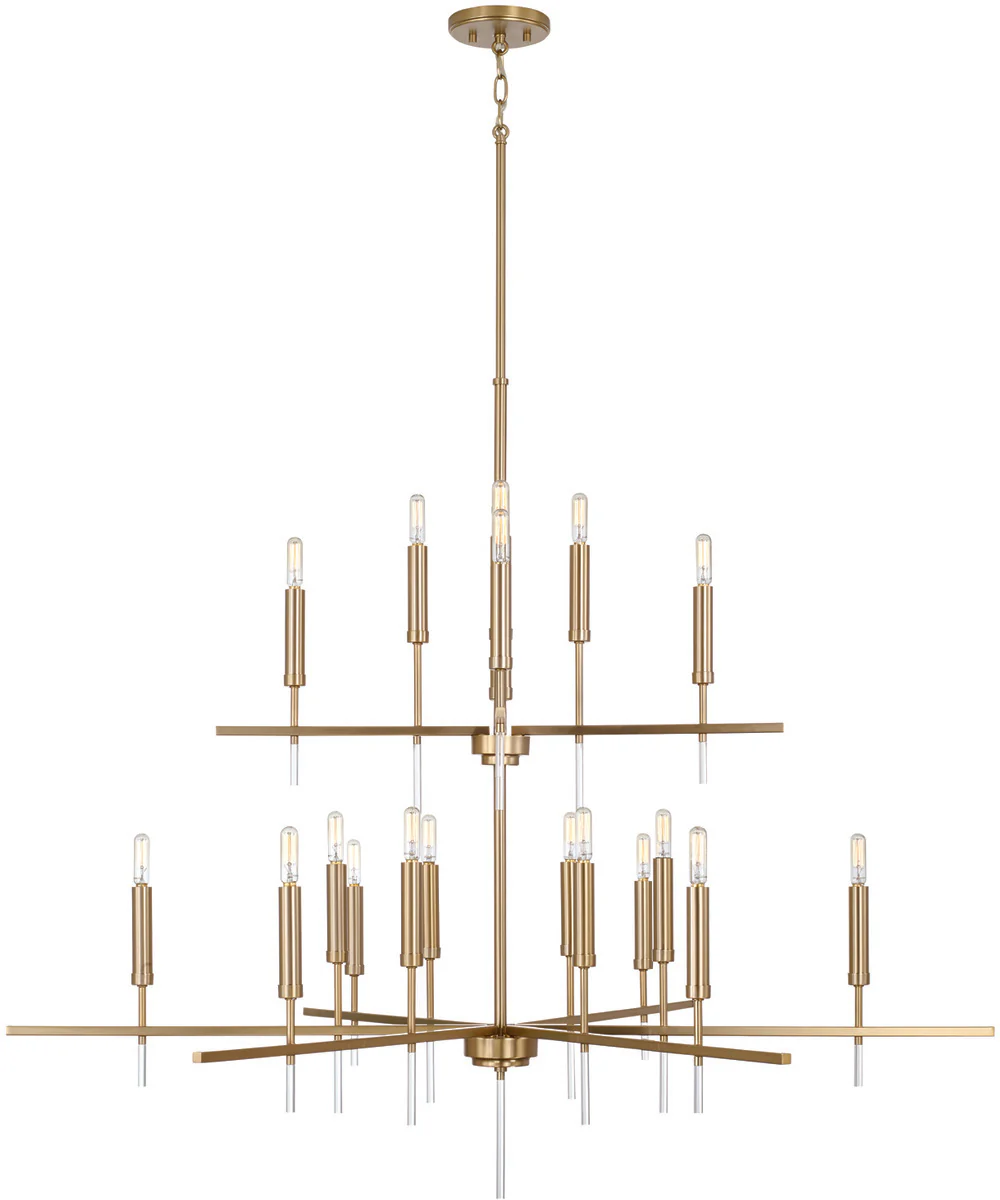 Elora 20-Light Chandelier Matte Brass