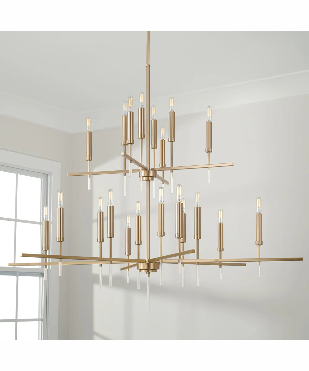 Elora 20-Light Chandelier Matte Brass - Image 2