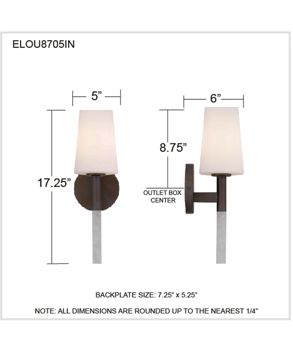 Eloura 1-light Wall Sconce Iron Gate - Image 4
