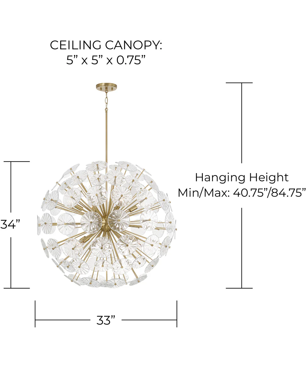 Emelie 8-Light Chandelier Matte Brass - Image 6