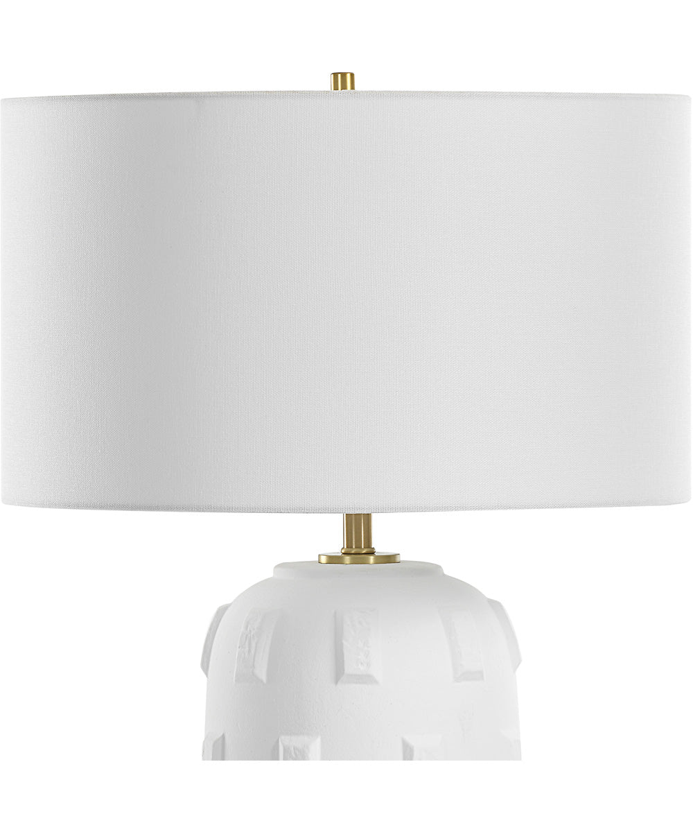 Emerie Textured White Table Lamp - Image 5