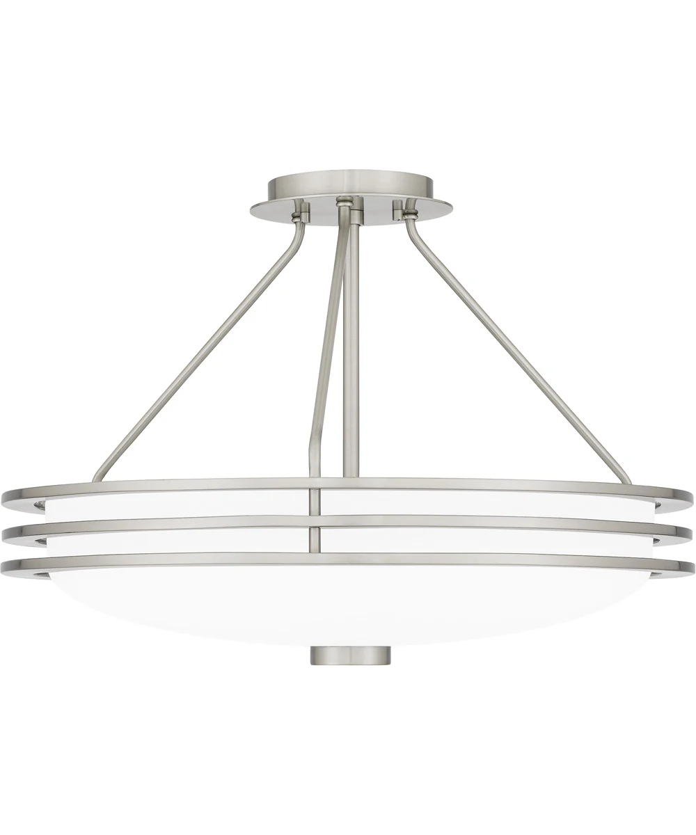 Emile 4-light Semi Flush Mount Brushed Nickel - Image 4