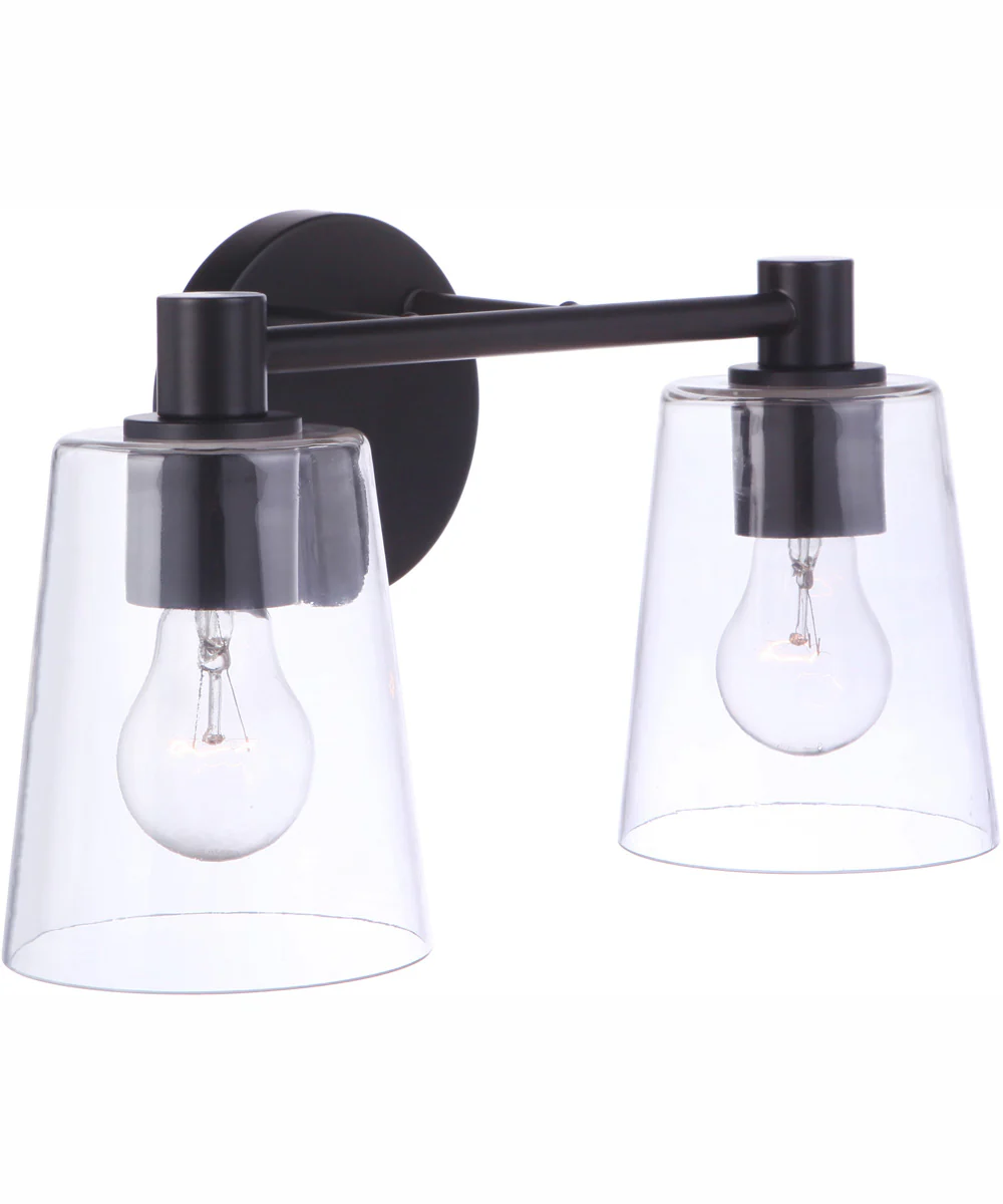 Emilio 2-Light Vanity Flat Black - Image 2
