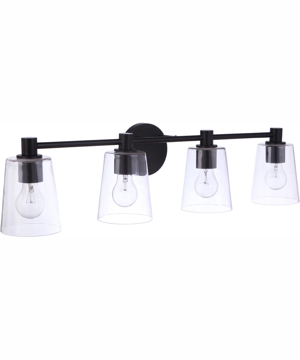 Emilio 4-Light Vanity Flat Black
