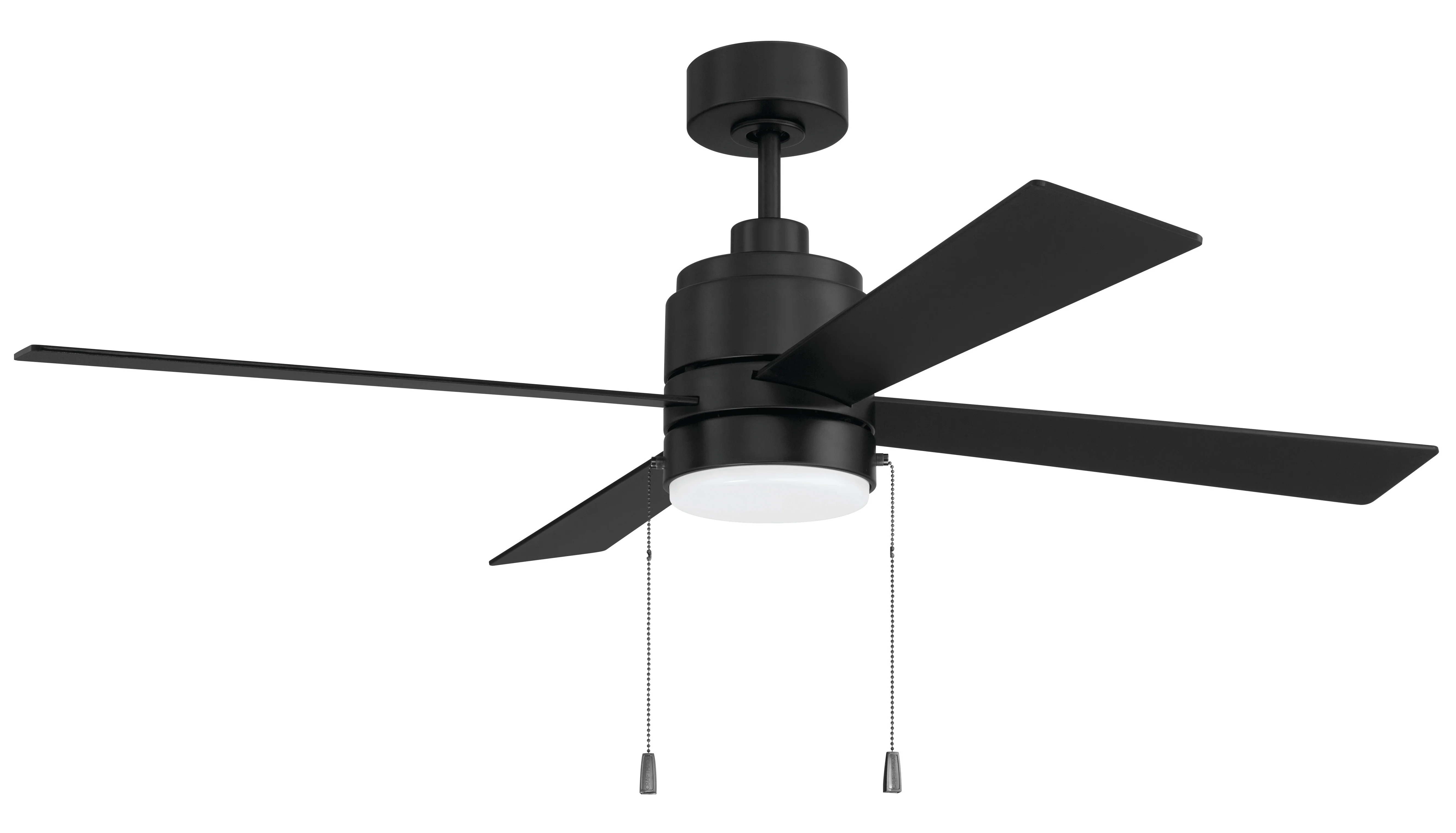 Energy Star McCoy 52" 4 Blade Ceiling Fan 1-Light Fan Flat Black