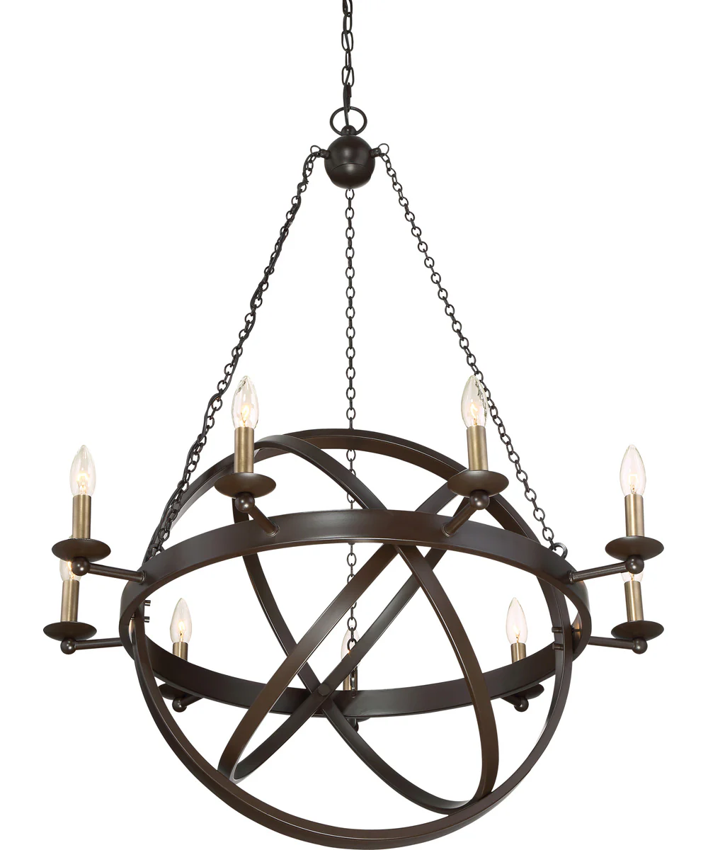 Eons 9-light Chandelier Western Bronze - Image 5
