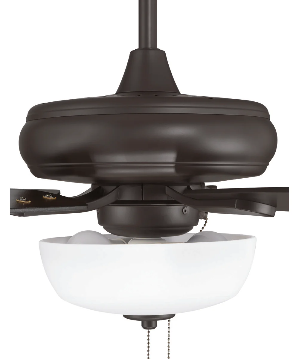 EOS 2 Light Frosted White Bowl 52" Ceiling Fan 2-Light Fan Classic Bronze - Image 6