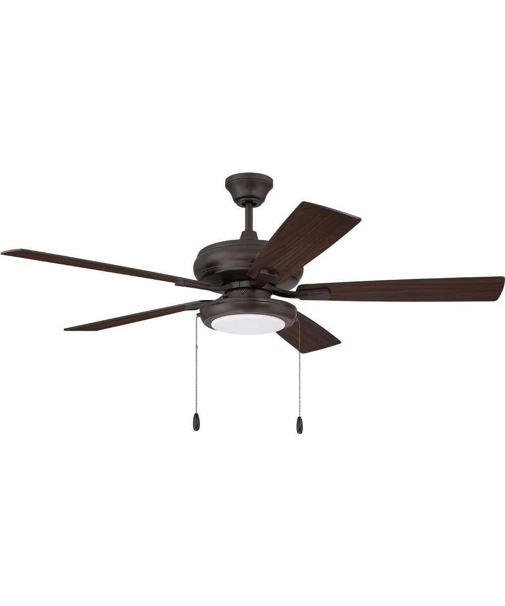 EOS Low Profile 1 bulb Frosted White 52" Ceiling Fan 1-Light Fan Classic Bronze - Image 4