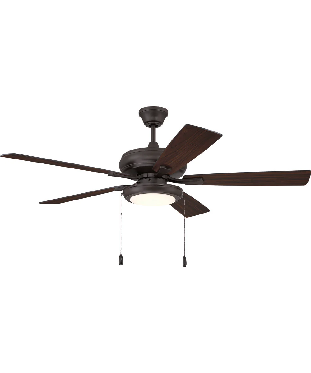 EOS Low Profile 1 bulb Frosted White 52" Ceiling Fan 1-Light Fan Classic Bronze - Image 5