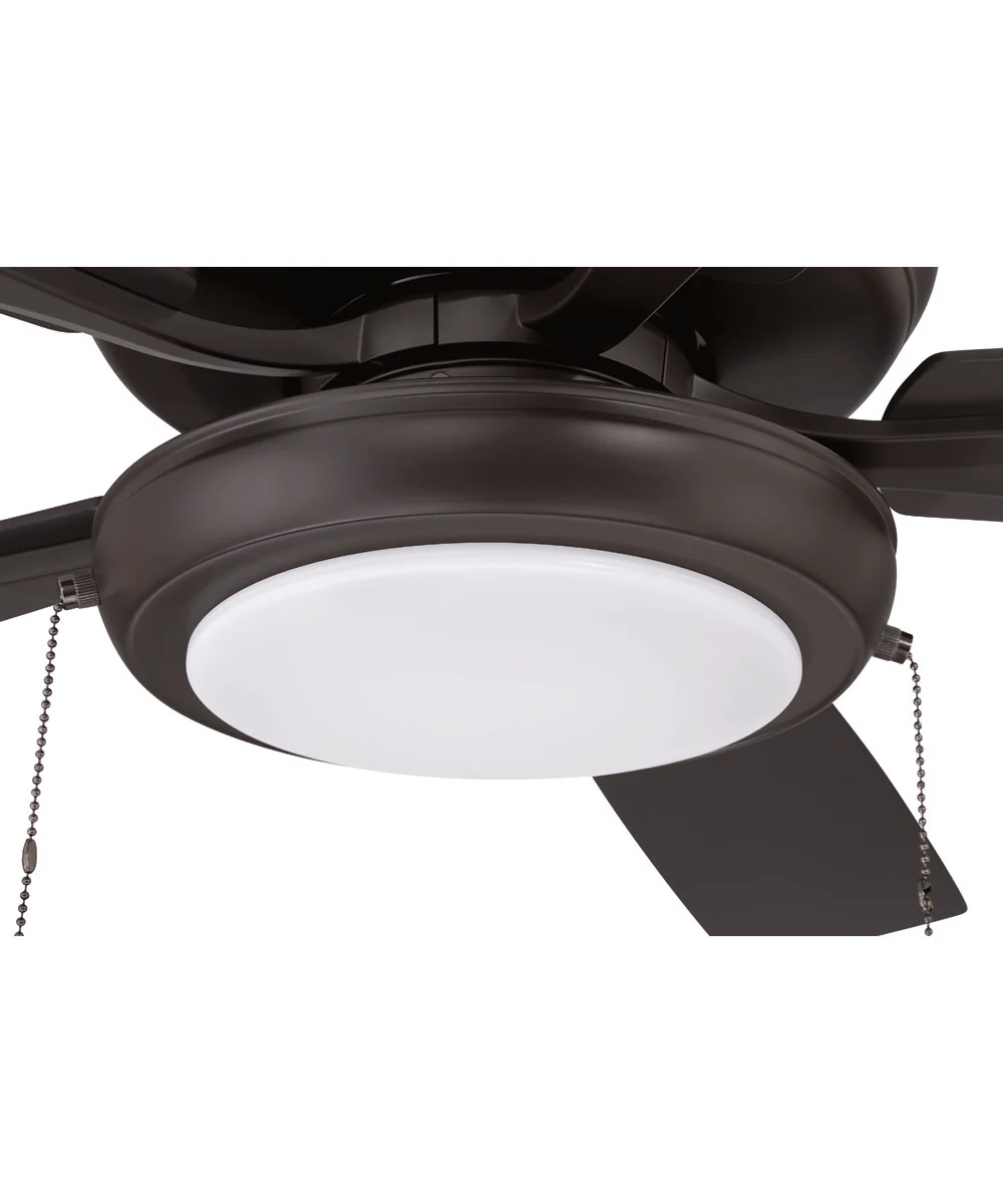 EOS Low Profile 1 bulb Frosted White 52" Ceiling Fan 1-Light Fan Classic Bronze - Image 9