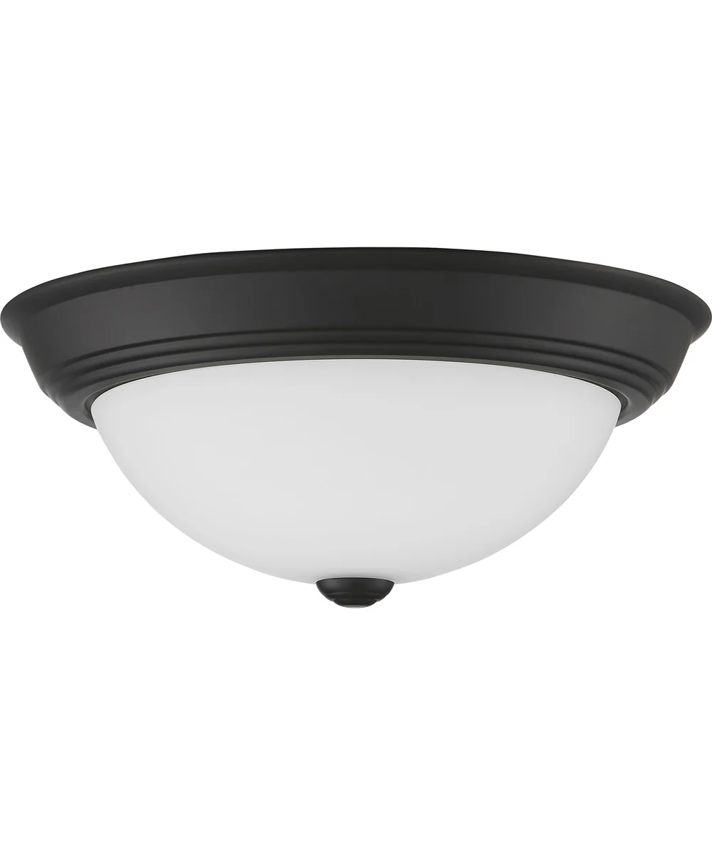 Erwin Medium 2-light Flush Mount Matte Black - Image 3