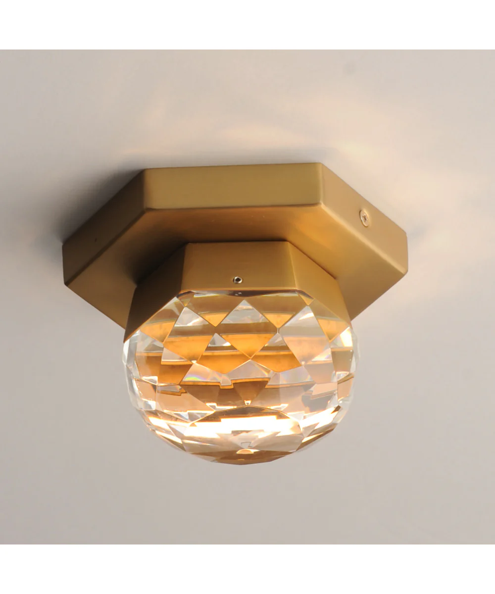 Allumettes 1-Light LED Flush Mount Gold - Image 4