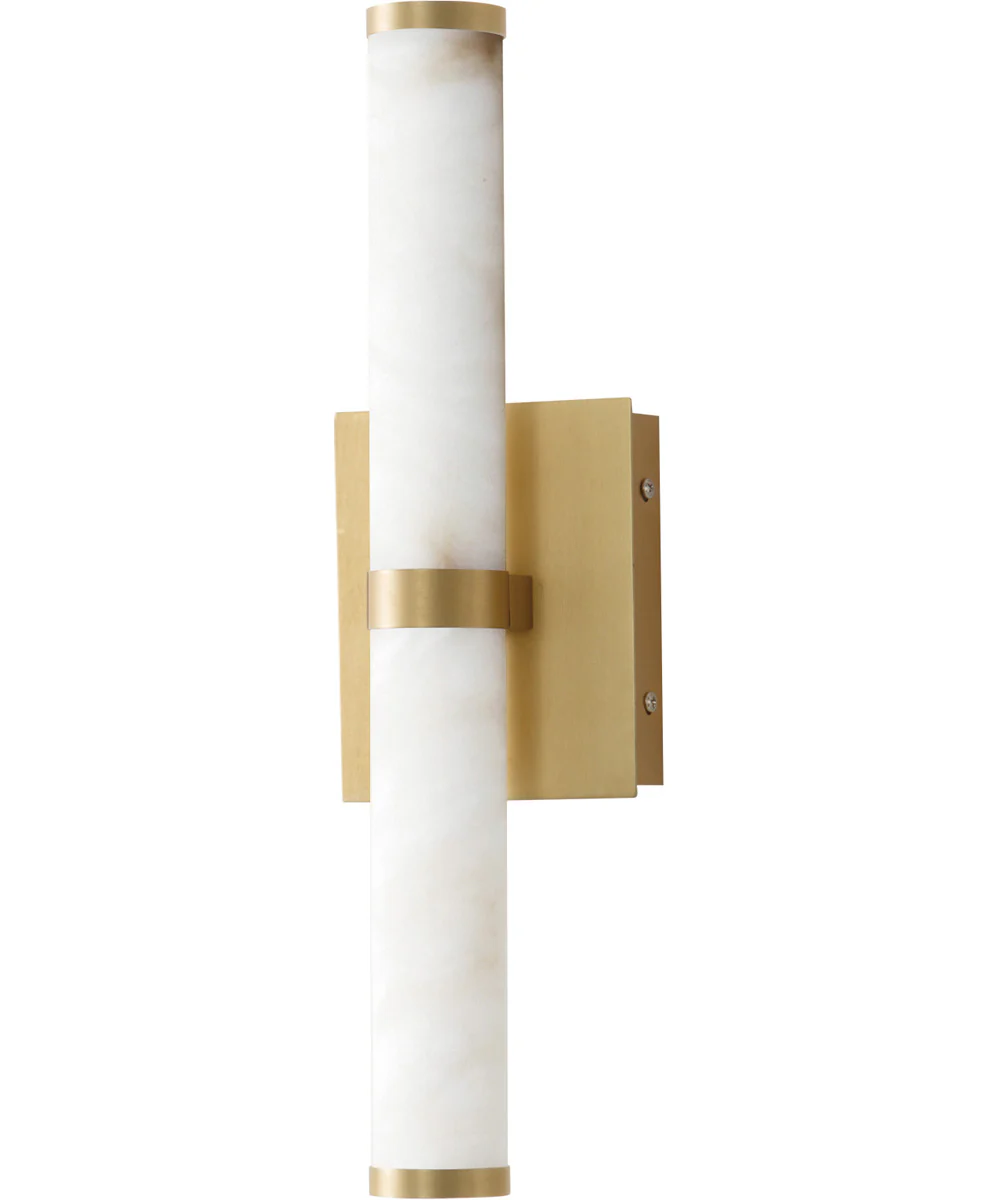 Aragon 17 inch Bath Vanity White Alabaster / Gold