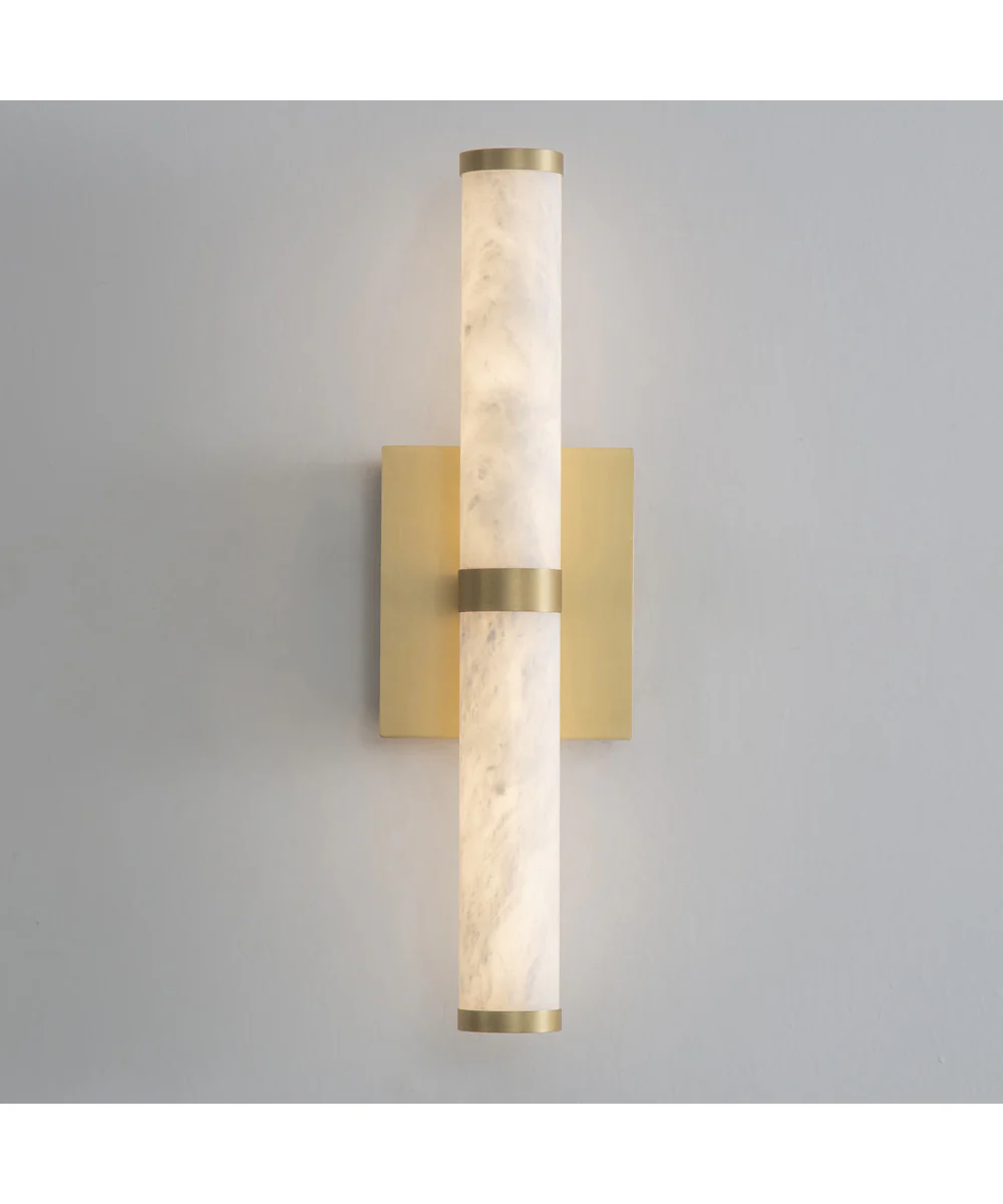 Aragon 17 inch Bath Vanity White Alabaster / Gold - Image 3