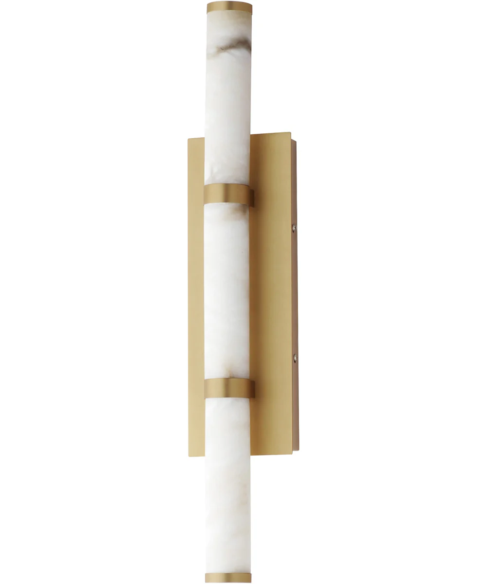 Aragon 26 inch Bath Vanity White Alabaster / Gold