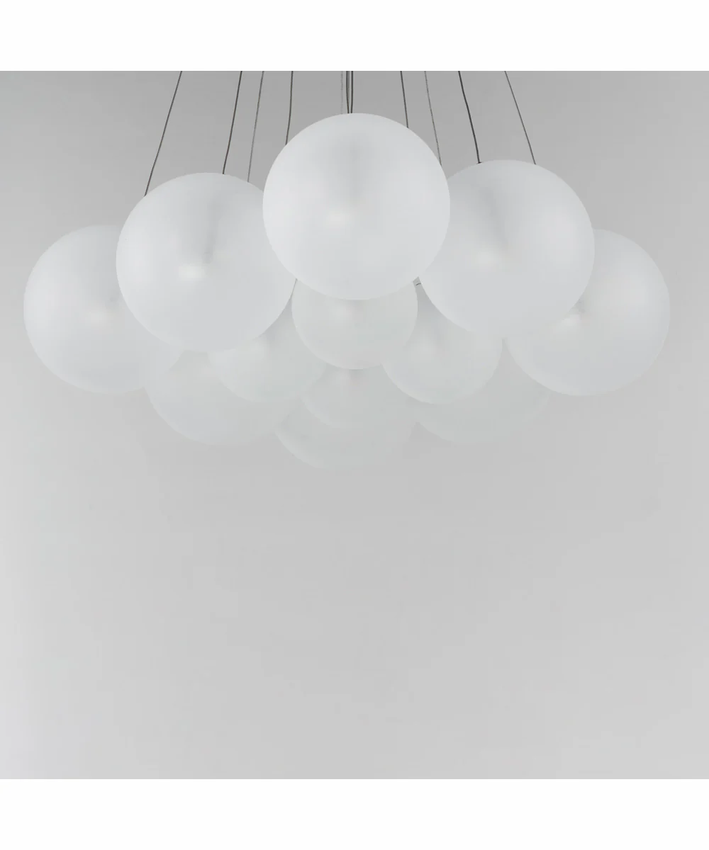 Burst 12-Light LED Pendant - Frost Satin Nickel - Image 3
