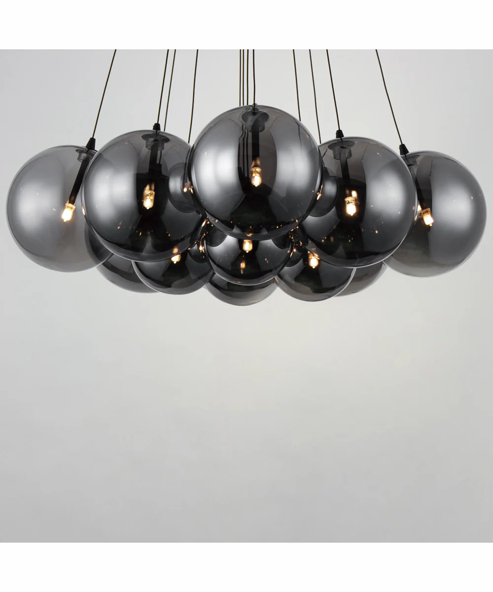 Burst 12-Light LED Pendant - Smoke Black - Image 3