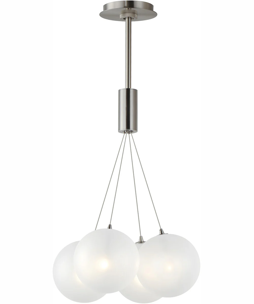 Burst 4-Light LED Pendant - Frost Satin Nickel