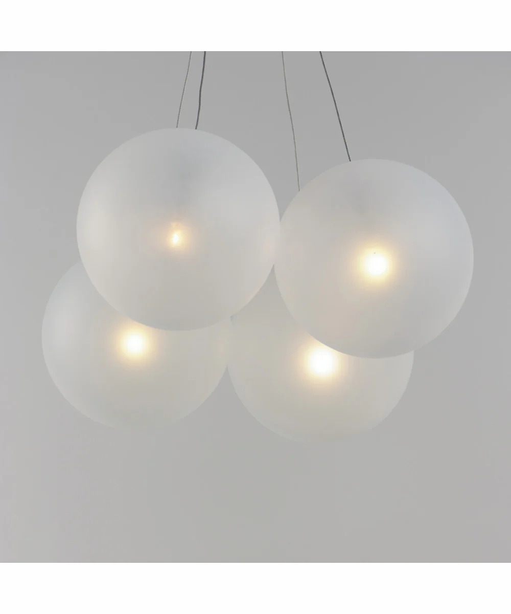 Burst 4-Light LED Pendant - Frost Satin Nickel - Image 4