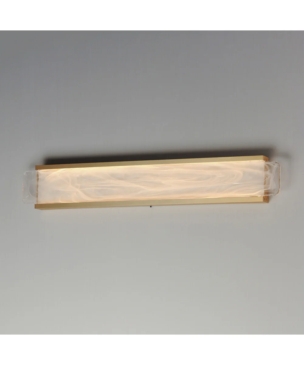 Celine 32 inch LED Bath Vanity Natural Aged Brass - Image 4
