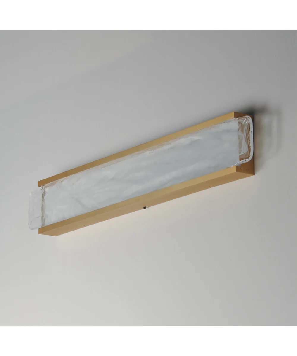 Celine 32 inch LED Bath Vanity Natural Aged Brass - Image 5